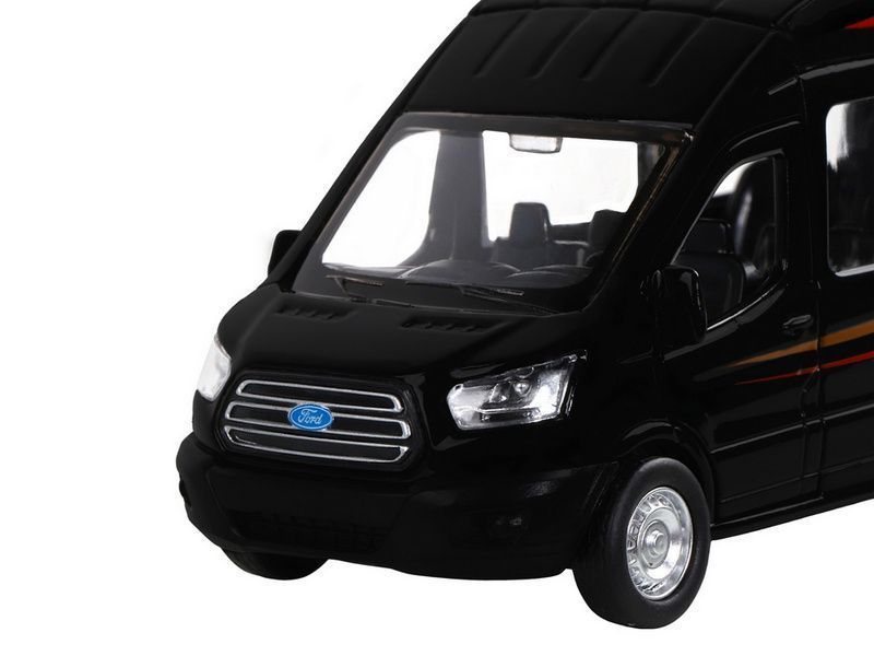 Машинка металлическая 1:52 Ford Transit, черный, инерционная, открываются двери арт.JB1251272