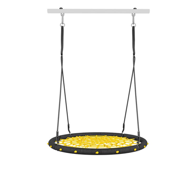 Качели-гнездо ROMANA сиденье из сетки 100 см, желтый/черный