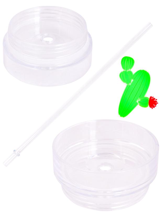 Стакан с трубочкой "Миленд" Кактусы 400 мл арт.СП-5873