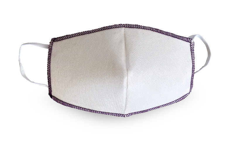 Маска для лица гигиеническая плотная двухслойная белая в индивидуальной упаковке