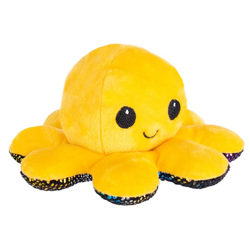 Мягкая игрушка-перевертыш FANCY Осьминожка желтый 10 см арт.OSMI0U