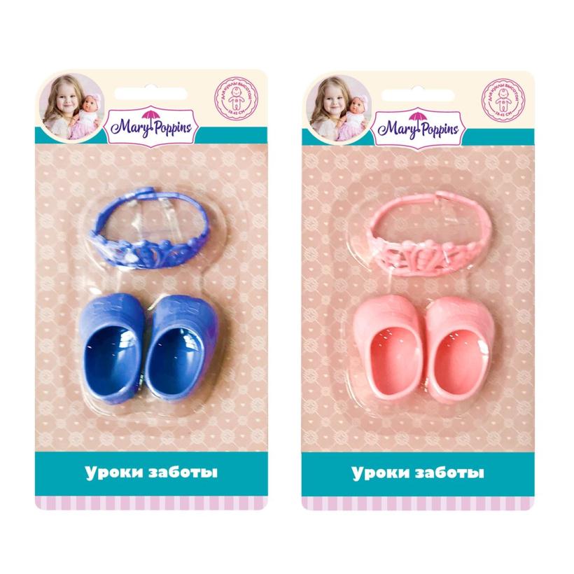 Набор принадлежностей для куклы 43 см туфли и корона арт.452156