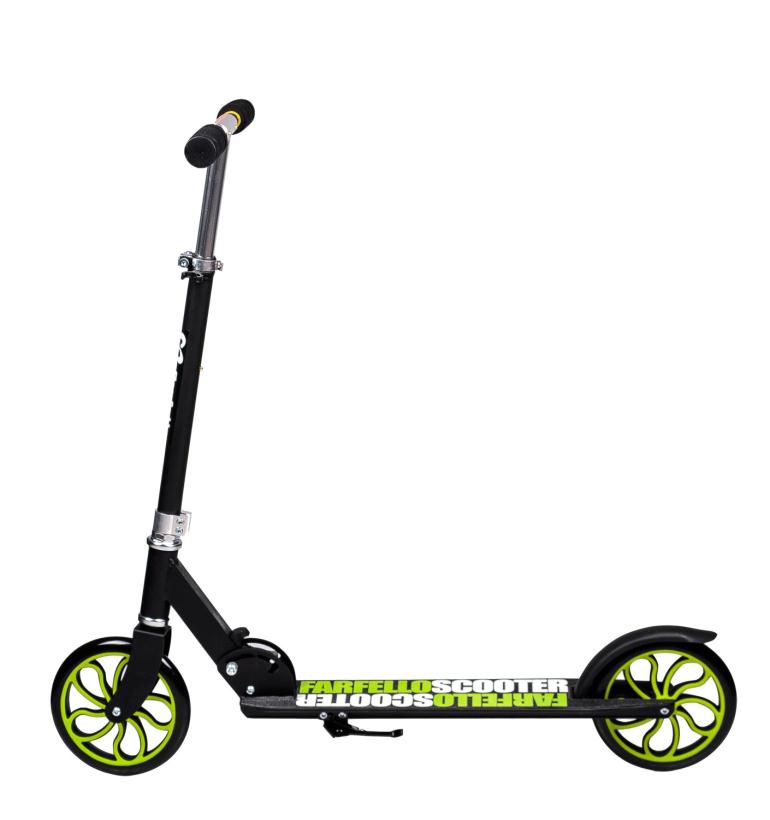 Самокат 2-х колёсный Farfello черный/зеленый арт.M-396B(4)