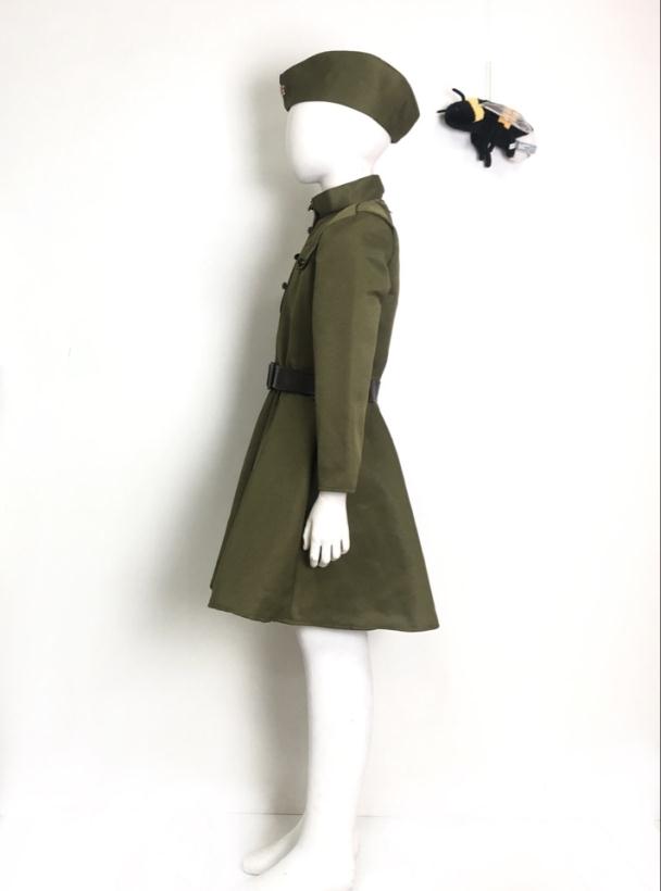 Военная форма Платье ВОВ, возраст 3-5, 5-7, 8-10 лет