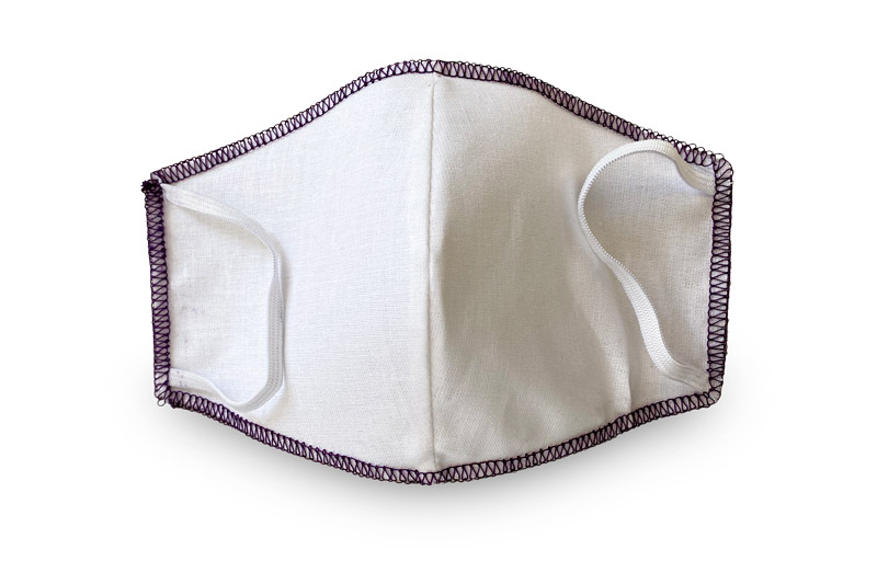 Маска для лица гигиеническая плотная двухслойная белая в индивидуальной упаковке