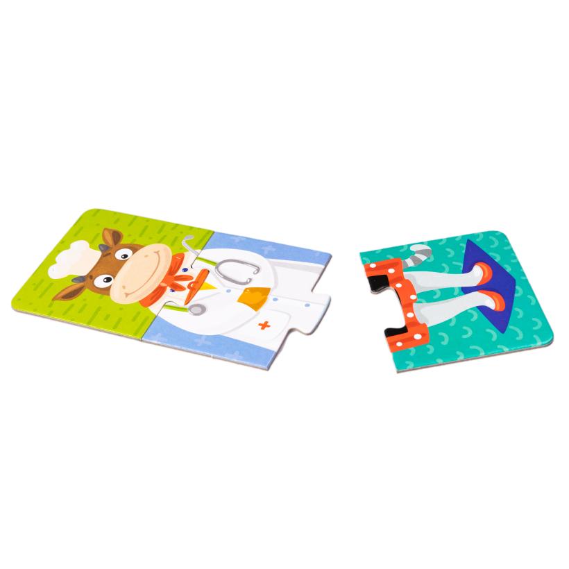 Пазлы тройные Baby Toys Звери и профессии 24 элемента