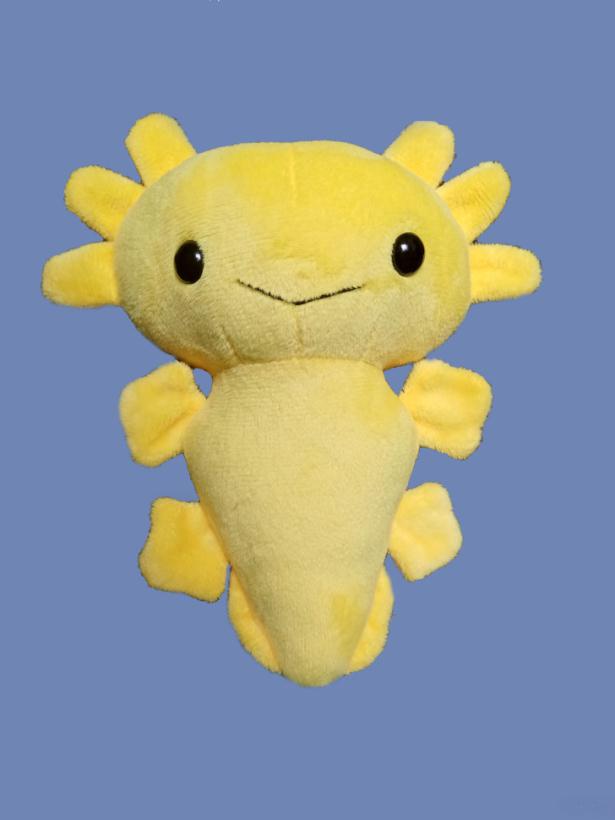 Мягкая игрушка Аксолотль Малыш желтый 18 см