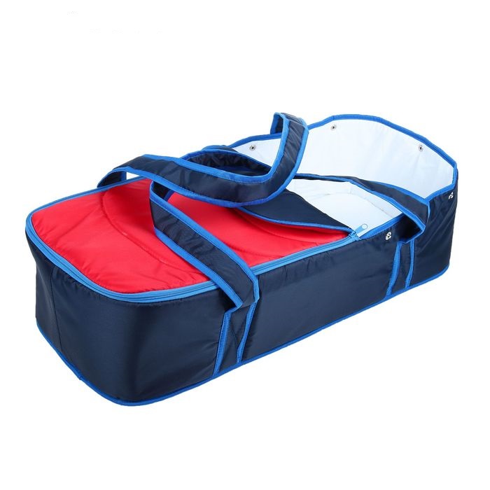 Люлька-переноска для коляски КАРАПУЗ цвет сине-красный