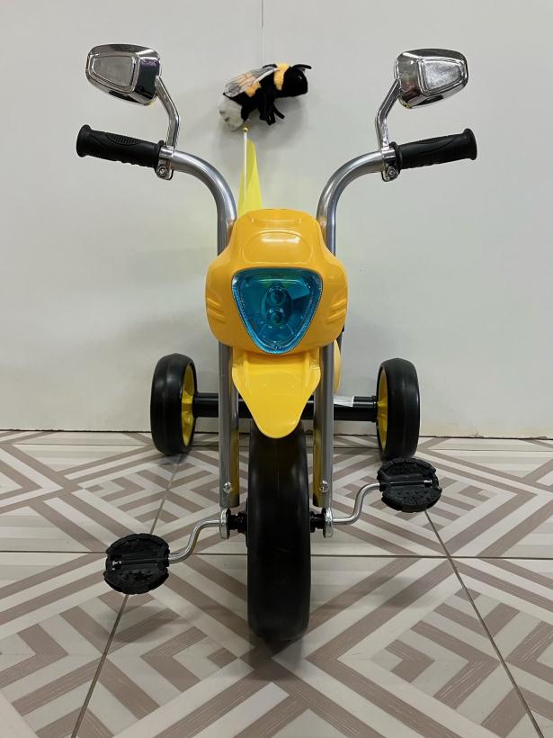 Велосипед детский трехколесный KQ-198 желтый со светом, звуком