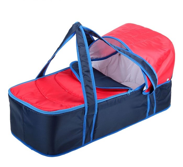 Люлька-переноска для коляски КАРАПУЗ цвет сине-красный