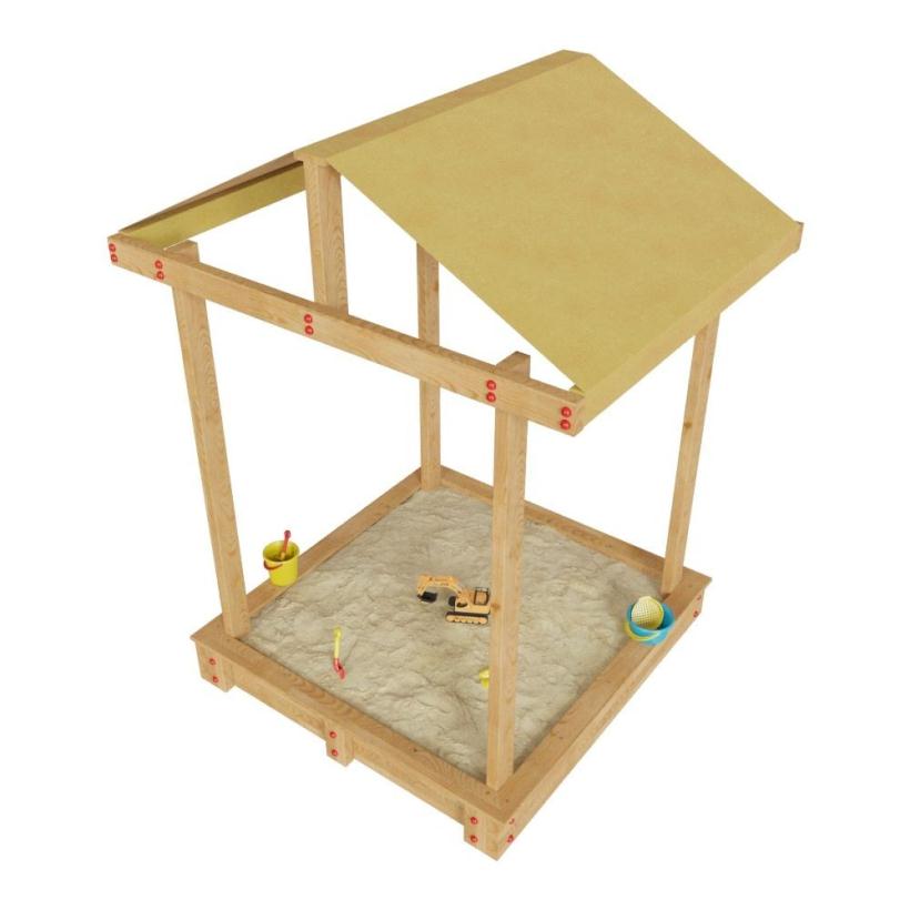 Детская песочница "ДЮНА с крышей" покрытие масло (стандарт)