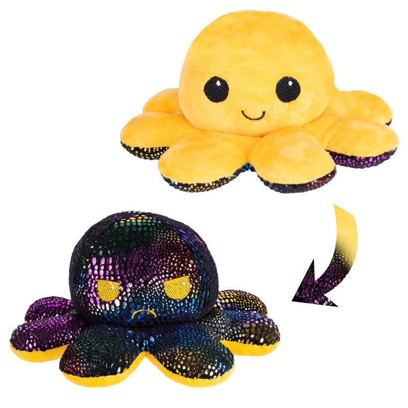 Мягкая игрушка-перевертыш FANCY Осьминожка желтый 10 см арт.OSMI0U