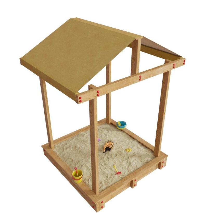 Детская песочница "ДЮНА с крышей" покрытие масло (стандарт)