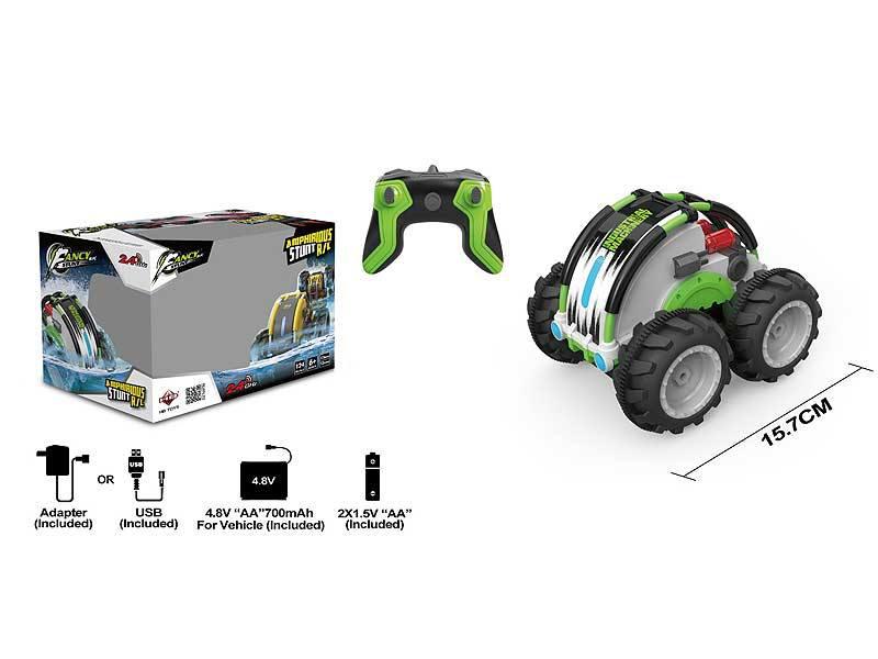 Машина-перевертыш р/у 1:24, на аккумуляторе 15.7х14х12.2см арт.AH041636