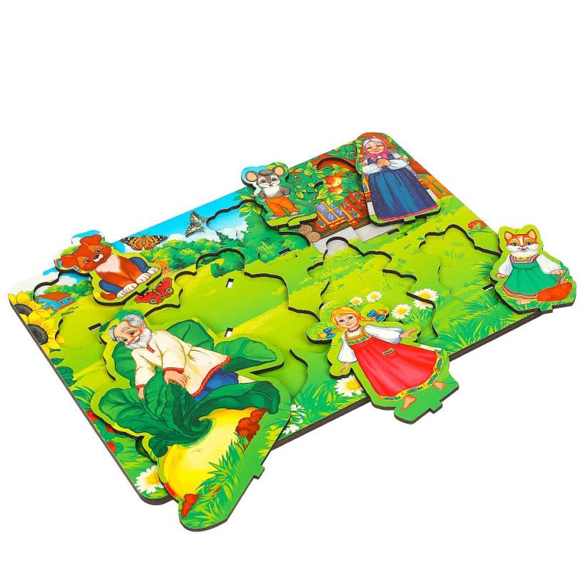 Деревянная рамка-вкладыш Репка 6 вкладышей