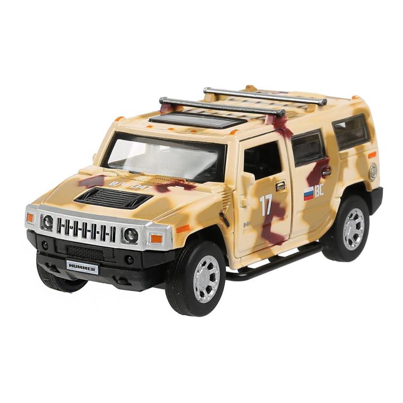 Инерционная металлическая модель - Hummer H2 камуфляж, 12 см, открываются двери