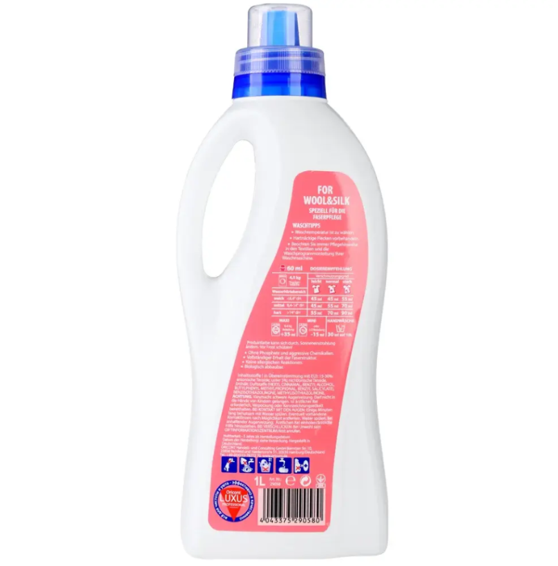 Шампунь 1л для для шерсти, шёлка и деликатных тканей