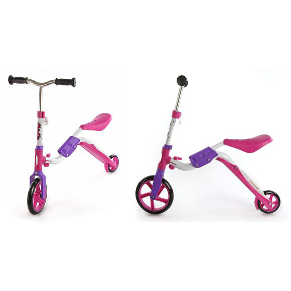 Самокат Moby kids 2 в 1 розовый арт.64627