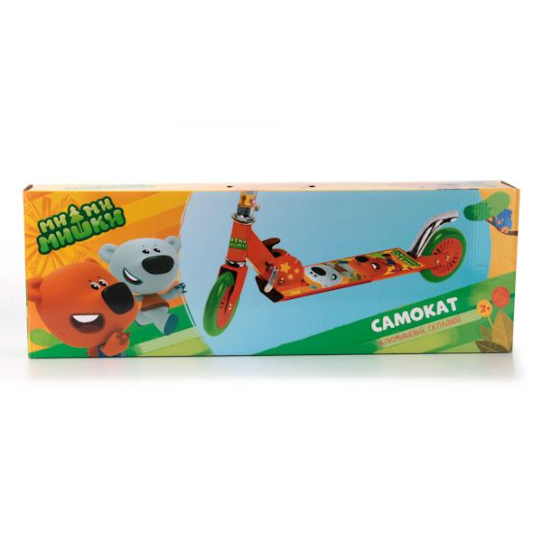 САМОКАТ МИ-МИ МИШКИ. 2-КОЛ. СКЛАДНОЙ, РАМА 50% АЛЮМ., КОЛЁСА ПУ 125, ABEC-5, НАГР. ДО 50КГ