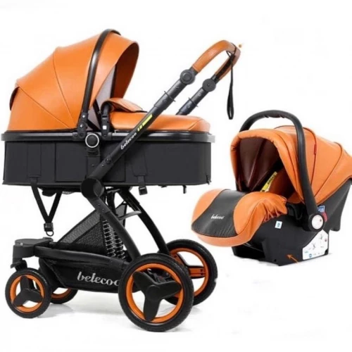 Коляска трансформер Luxmom X6 3 в 1 коричневый