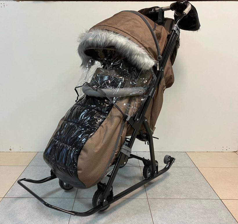 Санки-коляска NOVA бронза