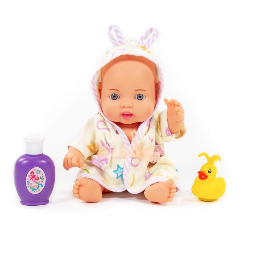 Пупс Полесье "Славный" 24 см с набором для купания (2 предмета) арт.78292