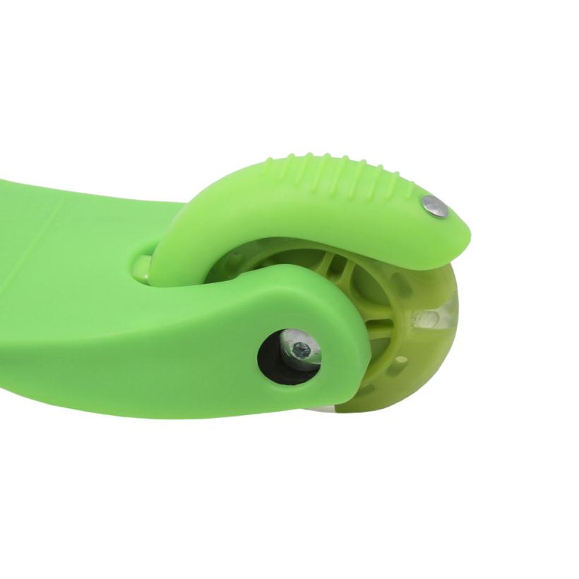 Самокат City-Ride XD4 с регулируемой металлической ручкой, колеса светятся, зеленый