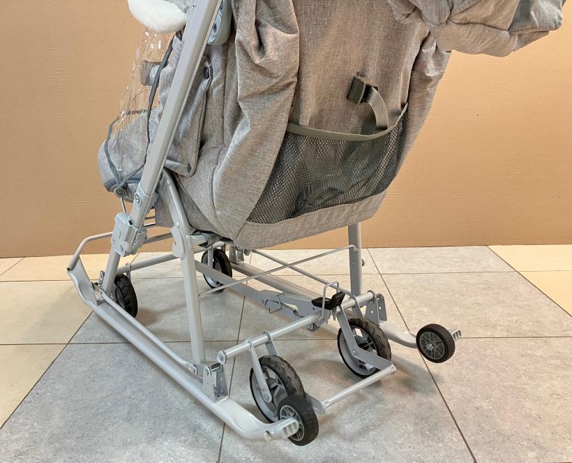 Санки коляска Ника детям НД7-8K дымчатый