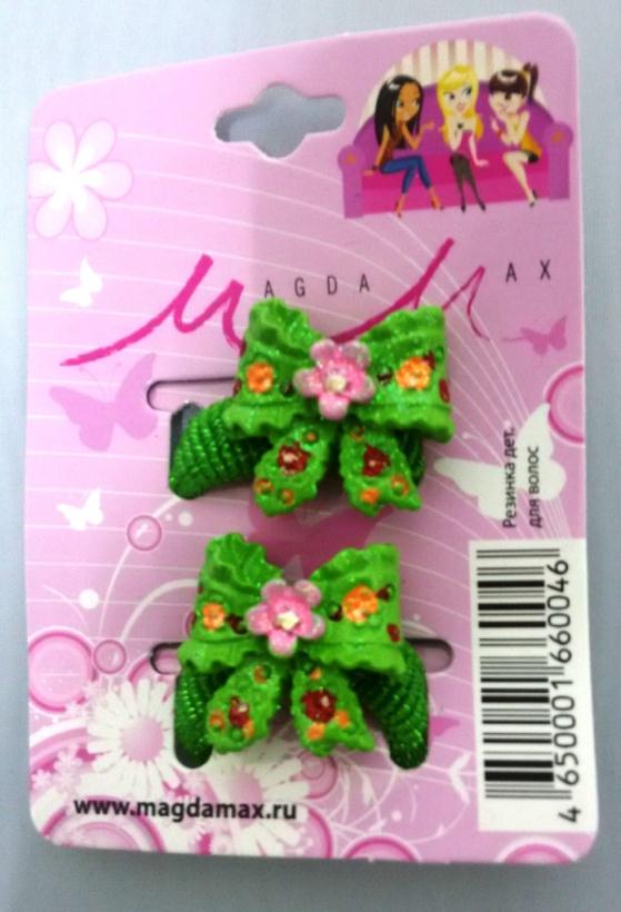 Резинки д/волос "Бантики" 2шт в уп.