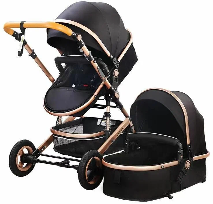 Коляска трансформер Luxmom 530W 2 в 1 черный