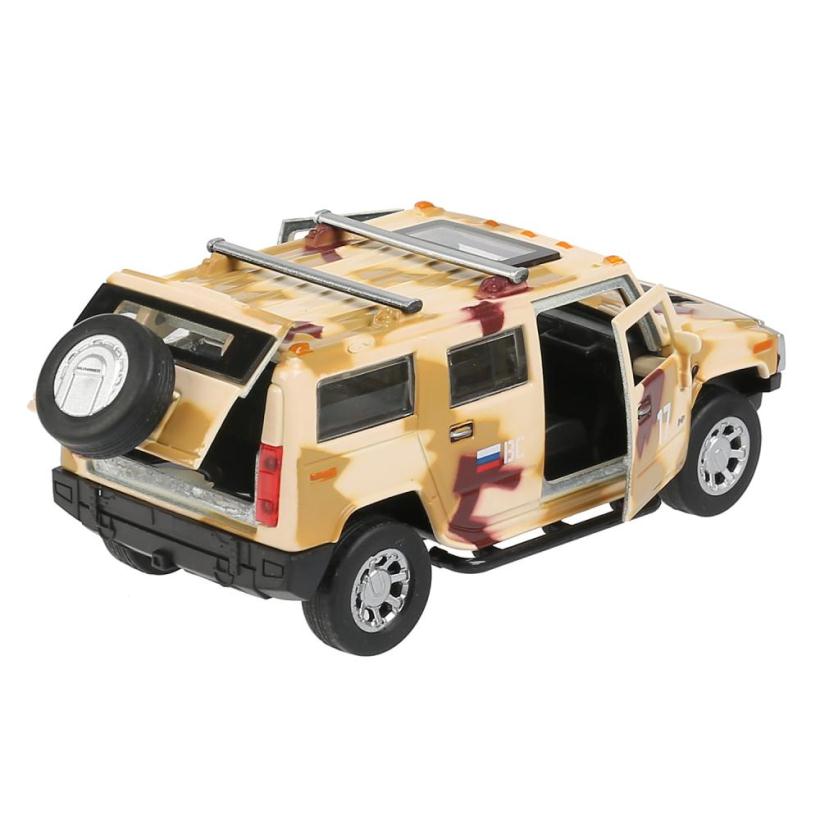 Инерционная металлическая модель - Hummer H2 камуфляж, 12 см, открываются двери