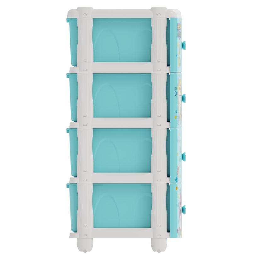 Комод пластиковый 4 секции Baby Shark's Big Show! широкий  арт.8492М