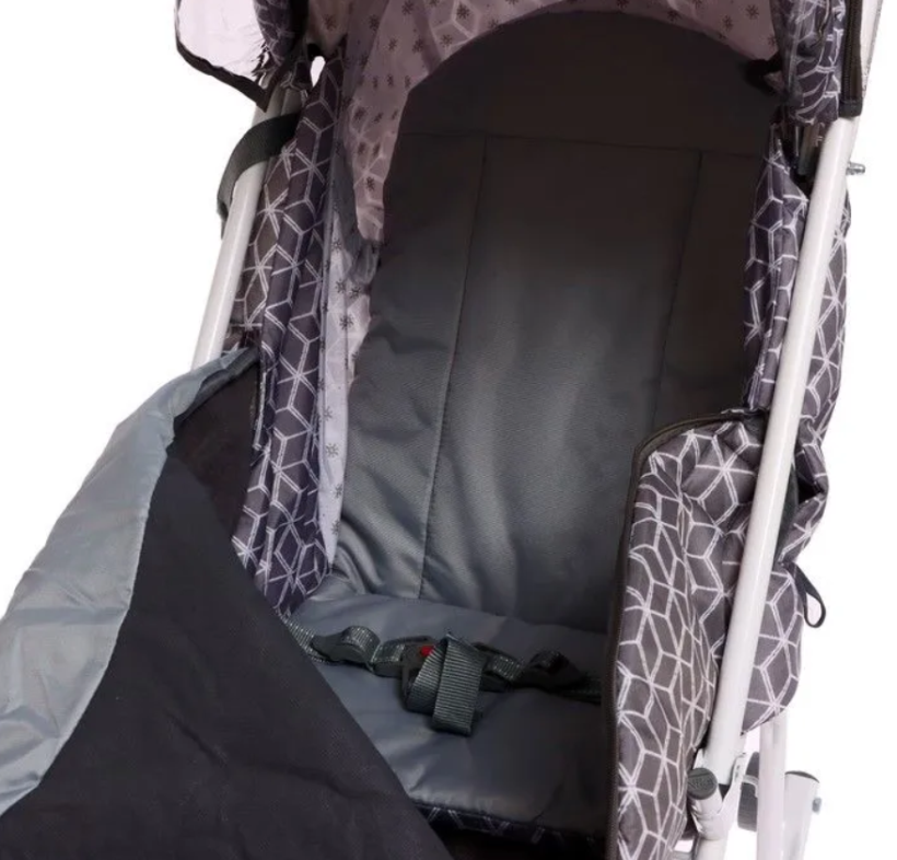 Санки-коляска Nika Наши детки серый с ромбиками НДТ3-1К/4