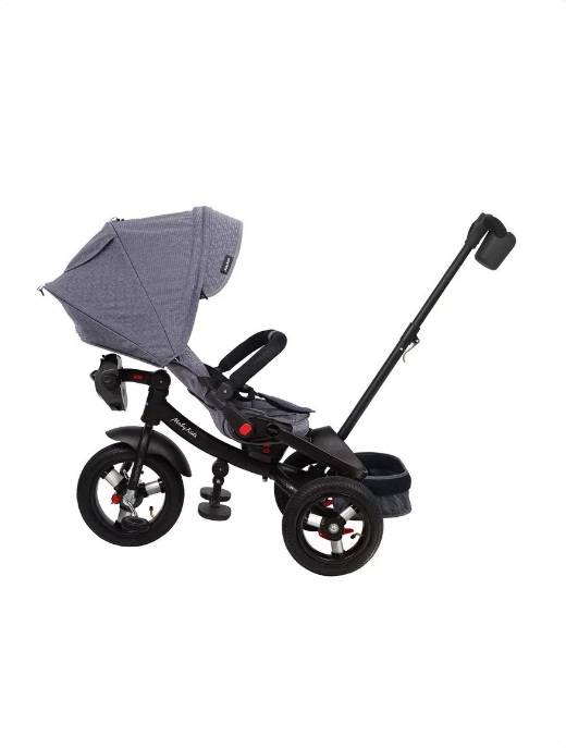 Велосипед трехколесный Moby kids NEW Leader 360° 12X10 Air Car графит