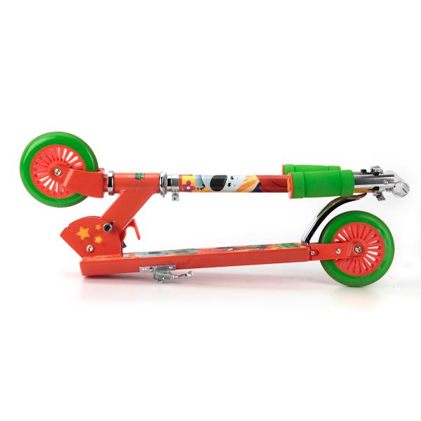 САМОКАТ МИ-МИ МИШКИ. 2-КОЛ. СКЛАДНОЙ, РАМА 50% АЛЮМ., КОЛЁСА ПУ 125, ABEC-5, НАГР. ДО 50КГ