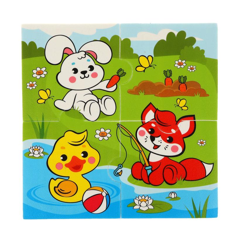 Стикеры для купания Веселые истории, 4 сюжета, 16 деталей арт.939827