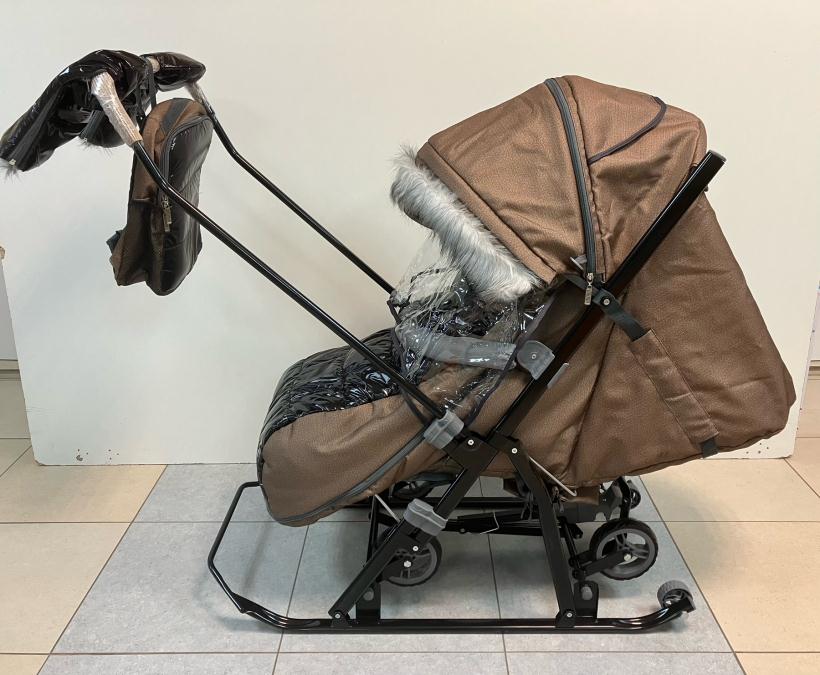 Санки-коляска NOVA бронза