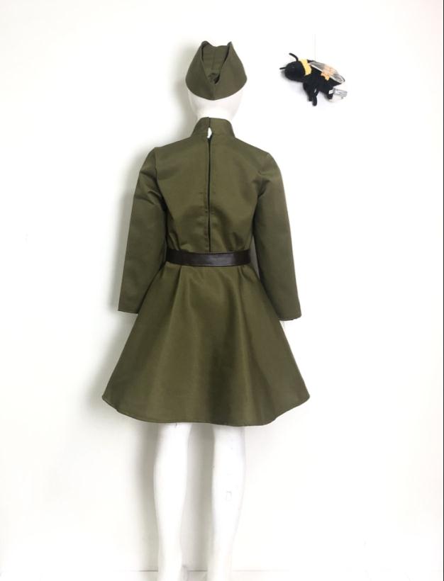 Военная форма Платье ВОВ, возраст 3-5, 5-7, 8-10 лет