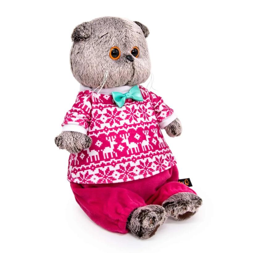 Мягкая игрушка Басик 25 см в зимней пижаме Ks25-220