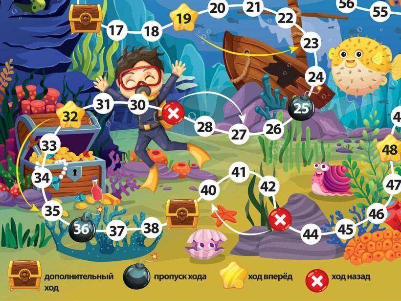 Игра настольная ходилка "В океане" 04746