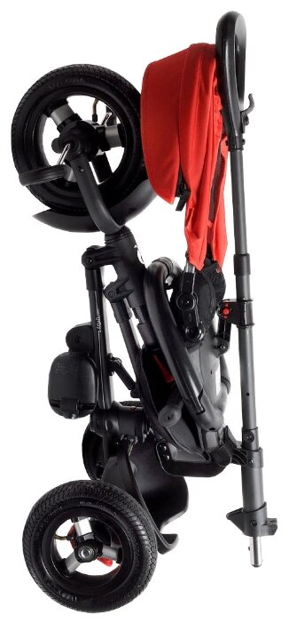 Велосипед трехколесный QPLAY RITO красный складной, резиновые колеса 10"/8"