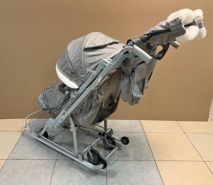 Санки коляска Ника детям НД7-8K дымчатый