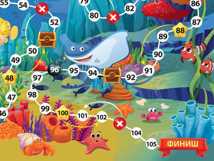 Игра настольная ходилка "В океане" 04746