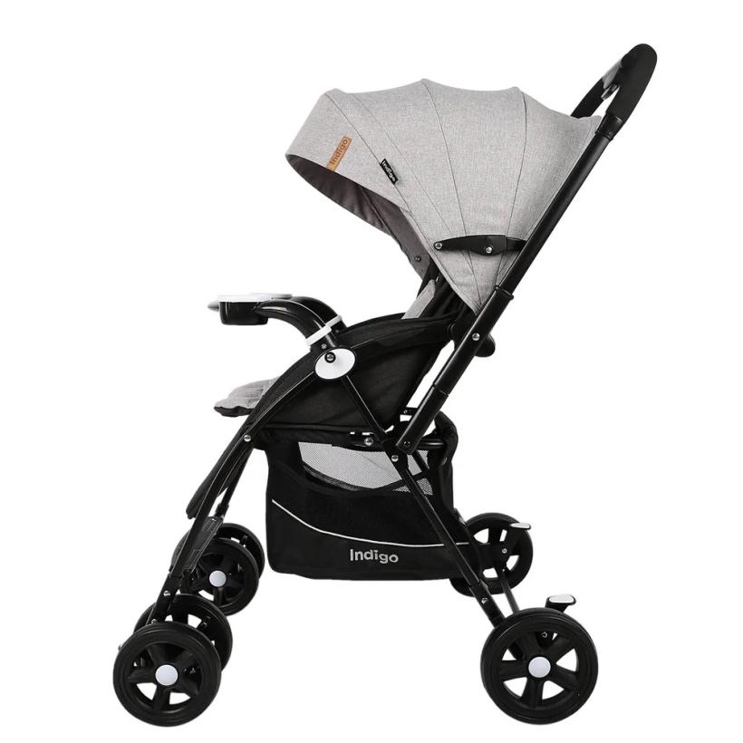 Прогулочная коляска с перекидной ручкой Indigo Milly светло-серый
