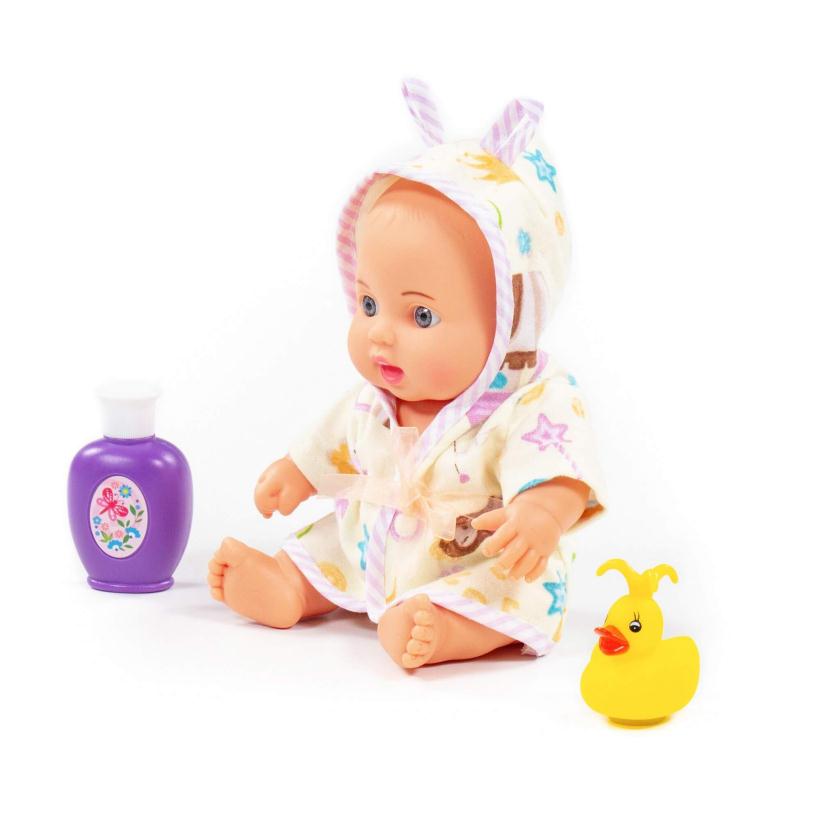 Пупс Полесье "Славный" 24 см с набором для купания (2 предмета) арт.78292