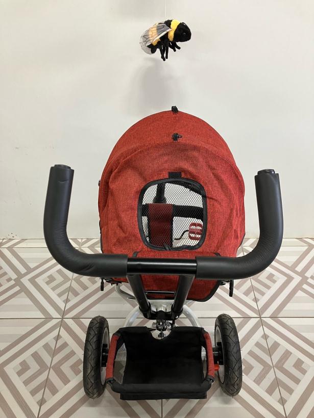 Велосипед трехколесный Pilot, надувные колеса, тормоз, наклоняется спинка, бордовый