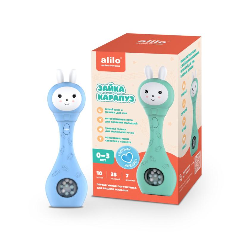 Интерактивная игрушка Зайка карапуз Alilo S1 голубой арт.60172