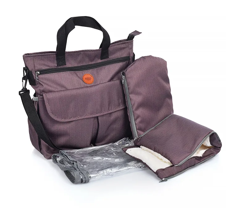 Санки коляска Ника детям НД7-8K в елочку коричневый