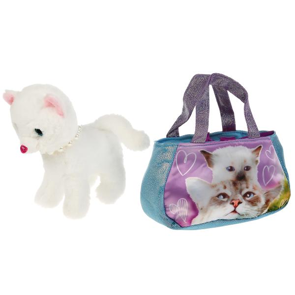 Мягкая игрушка "Мой питомец" Кошка 16 см в сумочке арт.F80198-16