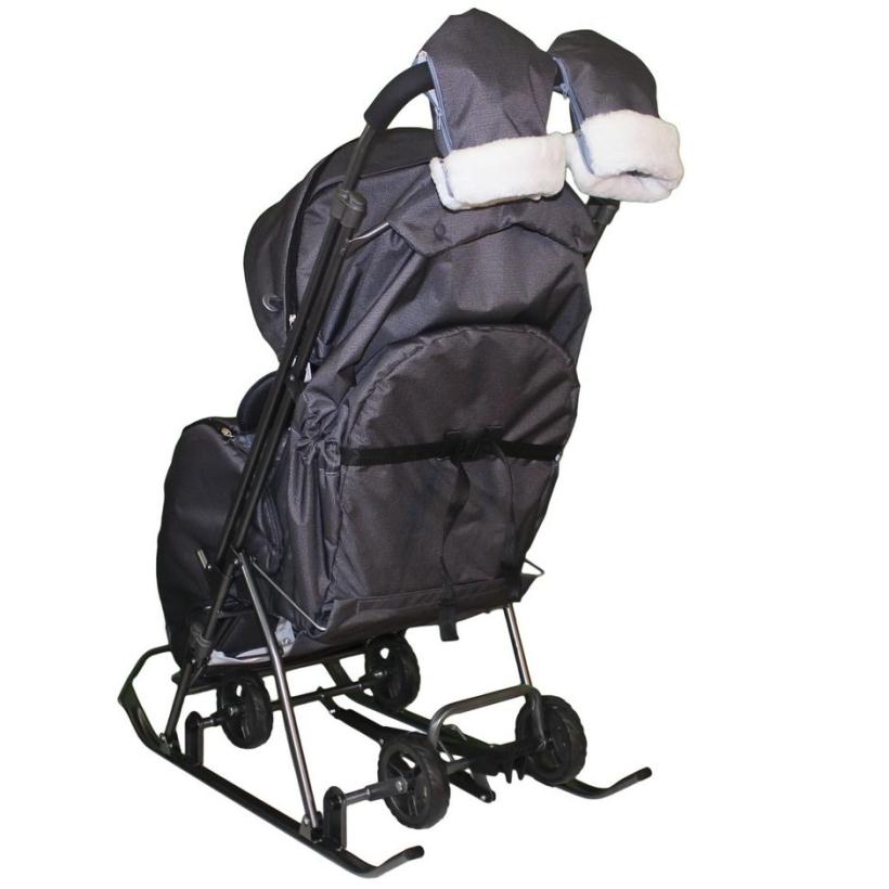 Санки-коляска Galaxy kids 3-2C цвет серебро